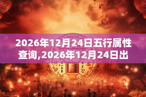 2026年12月24日五行属性查询,2026年12月24日出生五行属什么