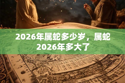 2026年属蛇多少岁，属蛇2026年多大了