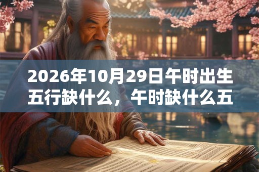 2026年10月29日午时出生五行缺什么,午时缺什么五行 2026年10月29日午时出生五行缺什么,午时缺什么五行