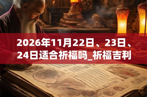 2026年11月22日、23日、24日适合祈福吗_祈福吉利吗