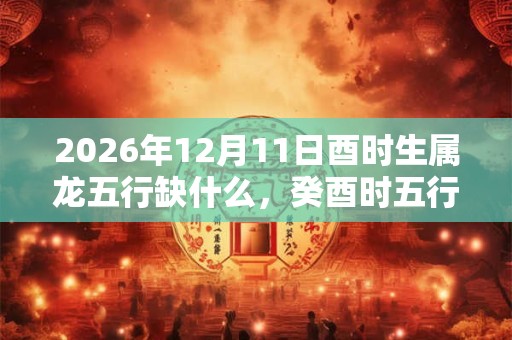 2026年12月11日酉时生属龙五行缺什么，癸酉时五行缺什么