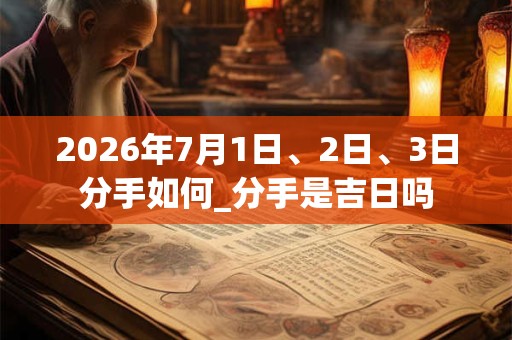 2026年7月1日、2日、3日分手如何_分手是吉日吗