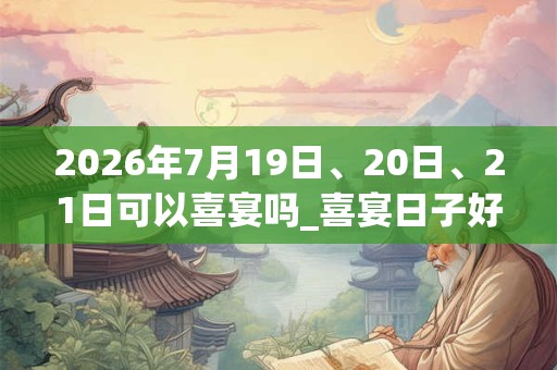 2026年7月19日、20日、21日可以喜宴吗_喜宴日子好吗
