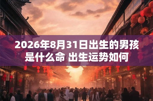 2026年8月31日出生的男孩是什么命 出生运势如何