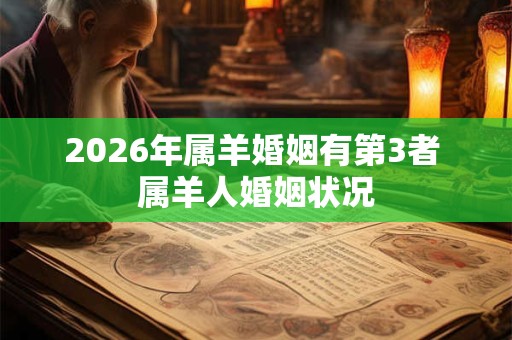 2026年属羊婚姻有第3者 属羊人婚姻状况