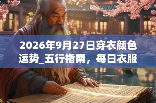 2026年9月27日穿衣颜色运势_五行指南，每日衣服颜色幸运色