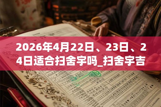 2026年4月22日、23日、24日适合扫舍宇吗_扫舍宇吉利吗