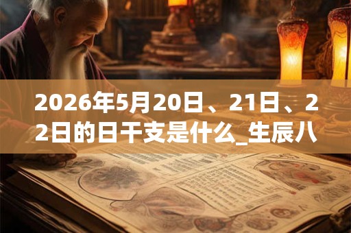 2026年5月20日、21日、22日的日干支是什么_生辰八字