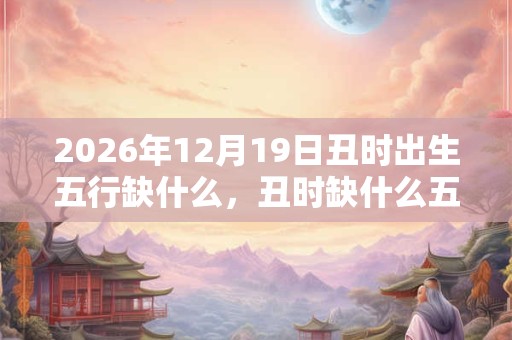 2026年12月19日丑时出生五行缺什么，丑时缺什么五行