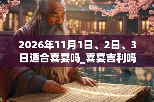 2026年11月1日、2日、3日适合喜宴吗_喜宴吉利吗
