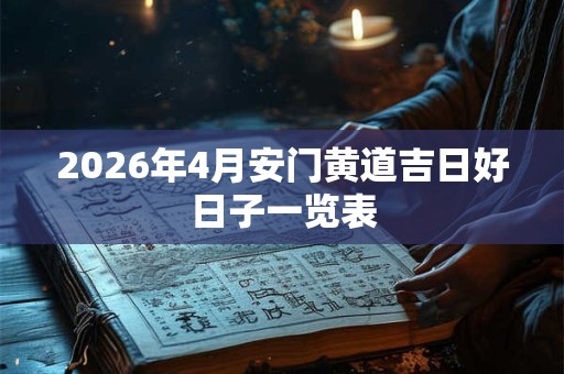 2026年4月安门黄道吉日好日子一览表