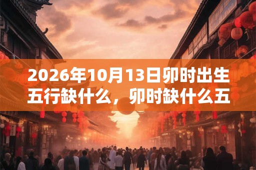 2026年10月13日卯时出生五行缺什么，卯时缺什么五行