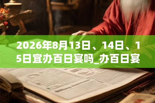 2026年8月13日、14日、15日宜办百日宴吗_办百日宴好不好
