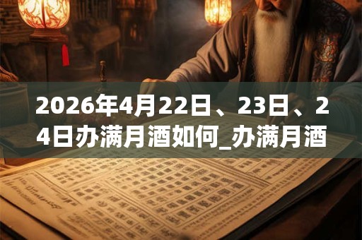 2026年4月22日、23日、24日办满月酒如何_办满月酒是吉日吗 2026年4月22日、23日、24日办满月酒如何_办满月酒是吉日吗