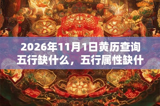 2026年11月1日黄历查询五行缺什么，五行属性缺什么