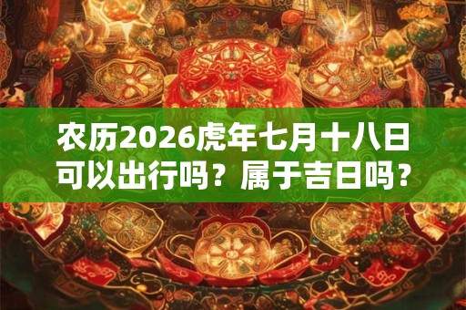 农历2026虎年七月十八日可以出行吗？属于吉日吗？