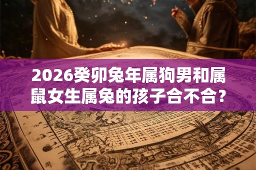 2026癸卯兔年属狗男和属鼠女生属兔的孩子合不合？