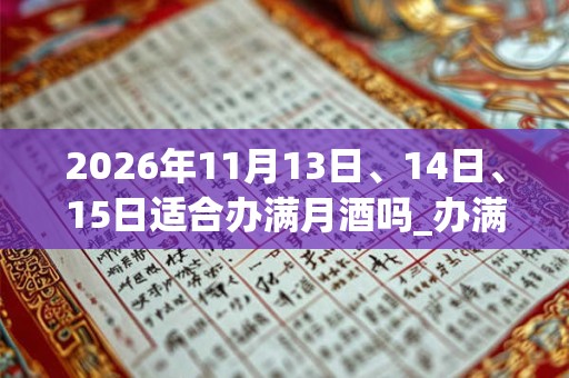 2026年11月13日、14日、15日适合办满月酒吗_办满月酒吉利吗