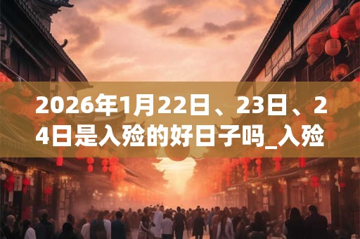 2026年1月22日、23日、24日是入殓的好日子吗_入殓可以吗