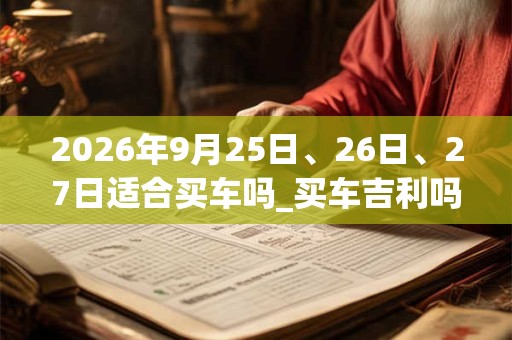 2026年9月25日、26日、27日适合买车吗_买车吉利吗