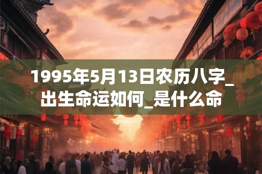 1995年5月13日农历八字_出生命运如何_是什么命