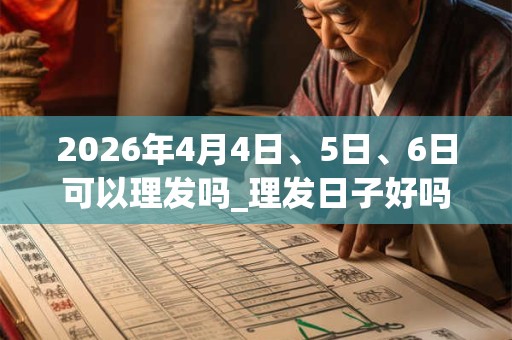 2026年4月4日、5日、6日可以理发吗_理发日子好吗