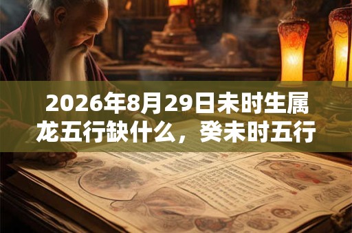 2026年8月29日未时生属龙五行缺什么，癸未时五行缺什么