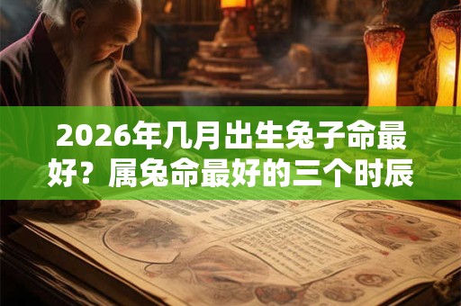 2026年几月出生兔子命最好？属兔命最好的三个时辰