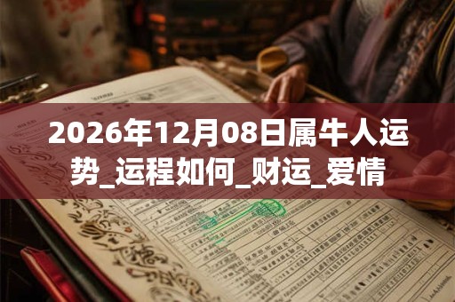 2026年12月08日属牛人运势_运程如何_财运_爱情