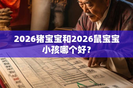 2026猪宝宝和2026鼠宝宝小孩哪个好？