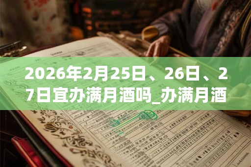 2026年2月25日、26日、27日宜办满月酒吗_办满月酒好不好