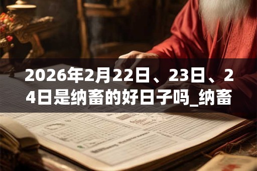 2026年2月22日、23日、24日是纳畜的好日子吗_纳畜可以吗