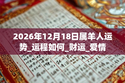 2026年12月18日属羊人运势_运程如何_财运_爱情
