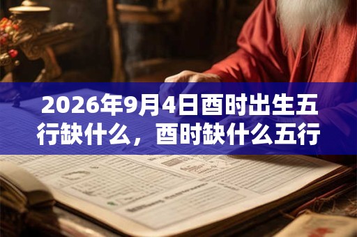2026年9月4日酉时出生五行缺什么，酉时缺什么五行