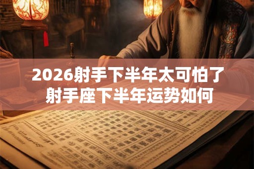 2026射手下半年太可怕了 射手座下半年运势如何