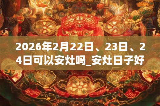 2026年2月22日、23日、24日可以安灶吗_安灶日子好吗