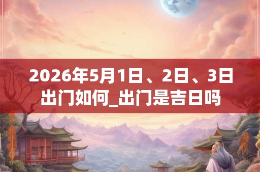 2026年5月1日、2日、3日出门如何_出门是吉日吗