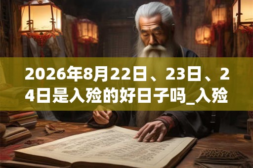 2026年8月22日、23日、24日是入殓的好日子吗_入殓可以吗