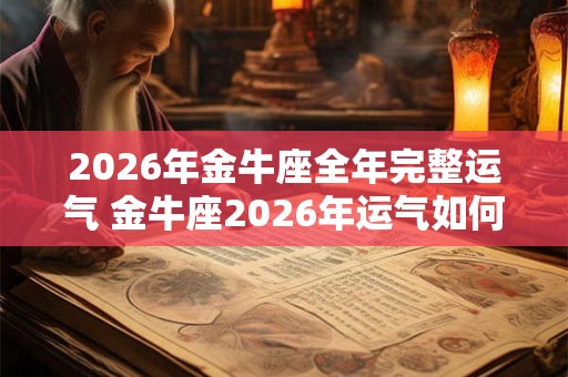 2026年金牛座全年完整运气 金牛座2026年运气如何