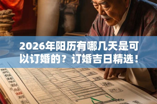 2026年阳历有哪几天是可以订婚的？订婚吉日精选！