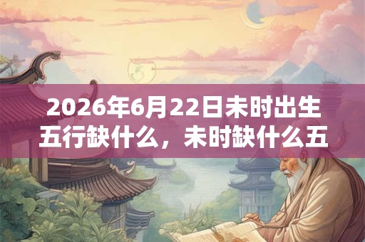 2026年6月22日未时出生五行缺什么，未时缺什么五行