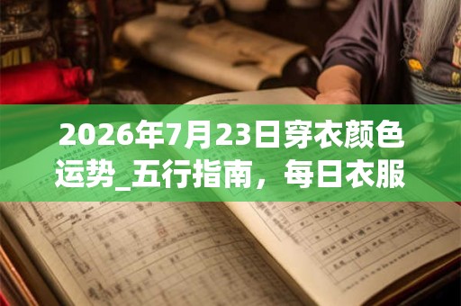 2026年7月23日穿衣颜色运势_五行指南，每日衣服颜色幸运色