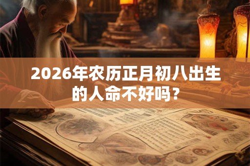 2026年农历正月初八出生的人命不好吗？