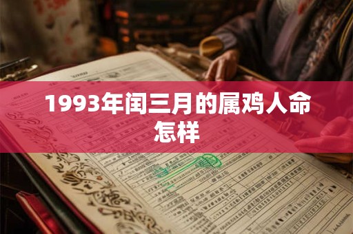 1993年闰三月的属鸡人命怎样