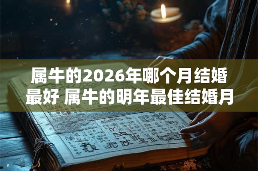 属牛的2026年哪个月结婚最好 属牛的明年最佳结婚月份