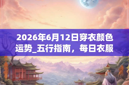2026年6月12日穿衣颜色运势_五行指南，每日衣服颜色幸运色