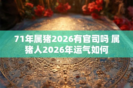 71年属猪2026有官司吗 属猪人2026年运气如何