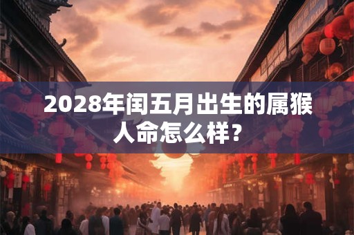 2028年闰五月出生的属猴人命怎么样？