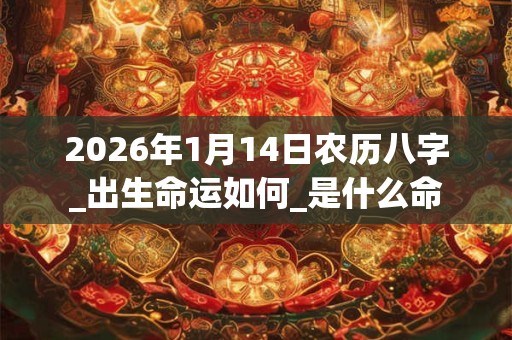 2026年1月14日农历八字_出生命运如何_是什么命