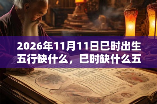 2026年11月11日巳时出生五行缺什么，巳时缺什么五行